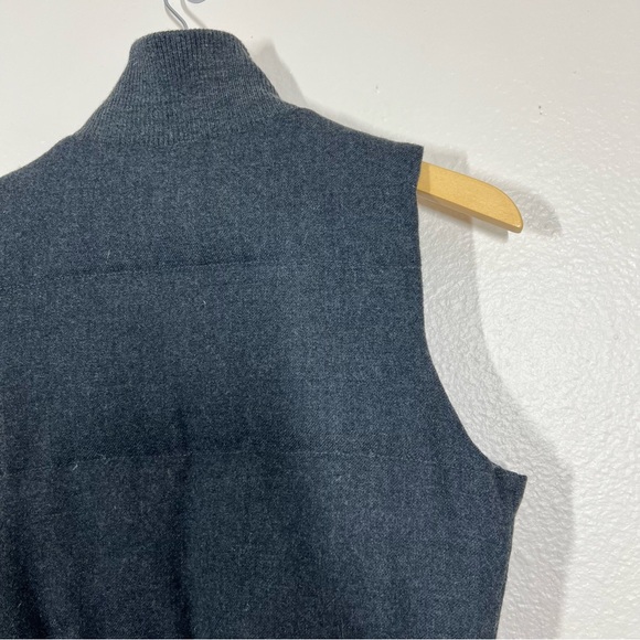 Banana Republic Charcoal Grey Wool Flannel Puffer Vest - Picture 6 of 13